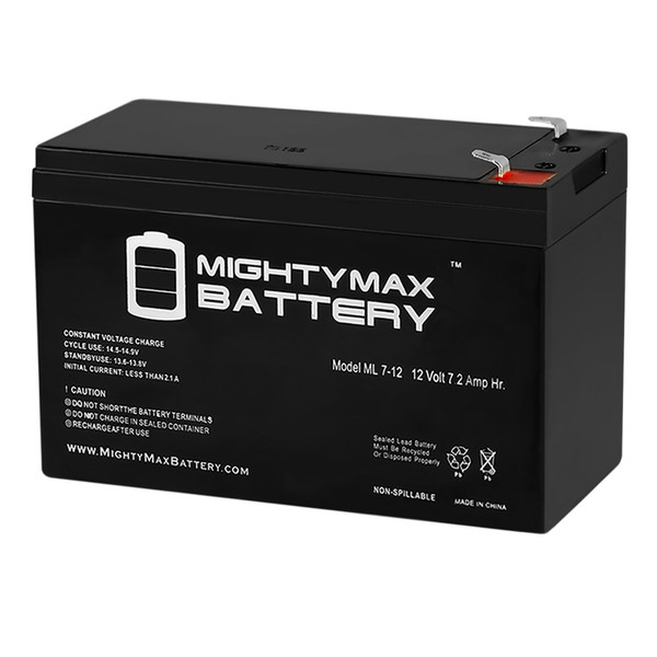 Mighty Max Battery 12V 7.2AH Battery Replaces APC Back-UPS ES 725VA Broadband Battery ML7-121911111190